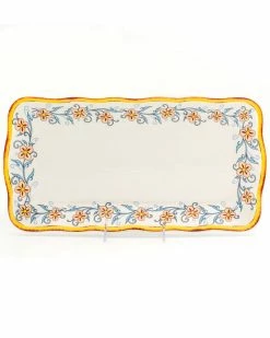 Euro Ceramica Duomo Rectangular Appetizer Platter Home Dinnerware