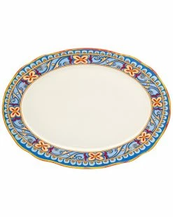 Euro Ceramica Duomo 18in Oval Platter Home Dinnerware