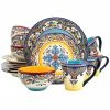 Euro Ceramica Zanzibar 16pc Earthenware Dinnerware Set Home