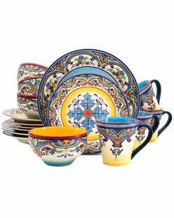 Euro Ceramica Zanzibar 16pc Earthenware Dinnerware Set Home