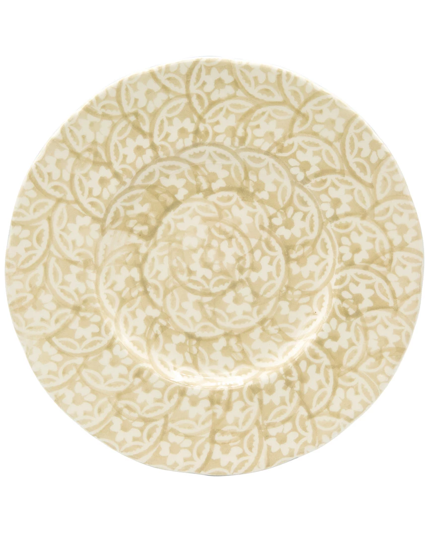 Euro Ceramica Chloe 4pc Floral Accent Dessert Plate Set Home Dinnerware