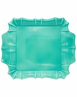 Euro Ceramica Chloe Square Platter With Handles Home Serveware