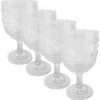 Euro Ceramica Fez Glassware 4pc 12Oz Wine Glass Set Home Drinkware
