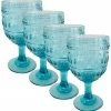 Euro Ceramica Fez Glassware 4pc 12Oz Wine Glass Set Home Drinkware