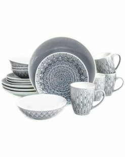 Euro Ceramica Peacock 16pc Dinnerware Set Home