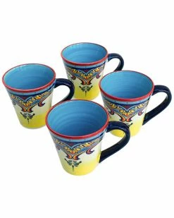 Euro Ceramica Zanzibar 4Pc Mug Set Home Dinnerware