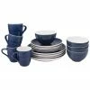 Euro Ceramica Fez Blue 16pc Dinnerware Set Home