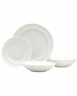 Euro Ceramica White Essential Pasta Bowls And Serving Set Home Dinnerware