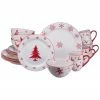 Euro Ceramica Winterfest 16Pc Dinnerware Set Home