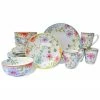 Euro Ceramica Charlotte Stoneware 16pc Dinnerware Set Home