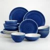 Euro Ceramica Fez 16pc Double Bowl Dinnerware Set Home