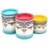 Euro Ceramica Zanzibar 3pc Canister Set Home Kitchen & Pantry Storage