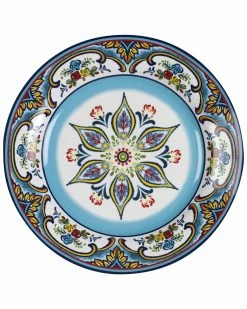 Euro Ceramica Zanzibar 4pc Stoneware Dinner Plate Set Home Dinnerware