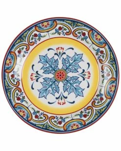 Euro Ceramica Zanzibar 4pc Stoneware Salad Plate Set Home Dinnerware