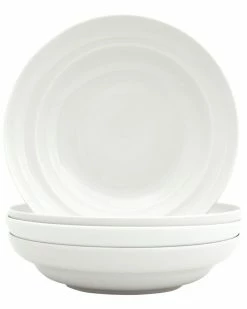 Euro Ceramica Set Of 4 Essential 9in Pasta Bowls Home Dinnerware