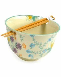 Euro Ceramica Ella Ramen Bowl Set With Chopsticks Home Dinnerware