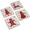Euro Ceramica Winterfest 4pc Trivet Set Home Serveware