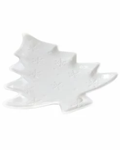 Euro Ceramica Winterfest Tree Platter Home Serveware