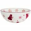 Euro Ceramica Winterfest Round Serving Bowl Home Serveware