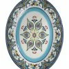 Euro Ceramica Zanzibar Ceramic 16In Oval Serving Platter Home Serveware
