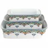 Euro Ceramica Zanzibar Stoneware Baking Dishes (Set Of 3) Home Cookware