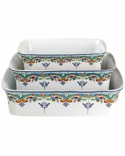 Euro Ceramica Zanzibar Stoneware Baking Dishes (Set Of 3) Home Cookware