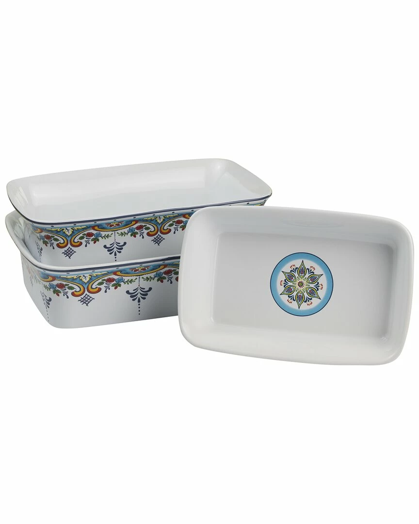Euro Ceramica Zanzibar Stoneware Baking Dishes (Set Of 3) Home Cookware - Image 2