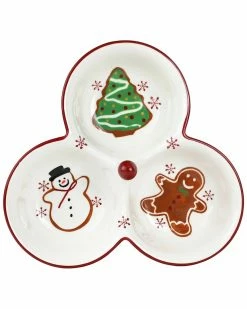 Euro Ceramica Winterfest 3 Part Server Home Serveware