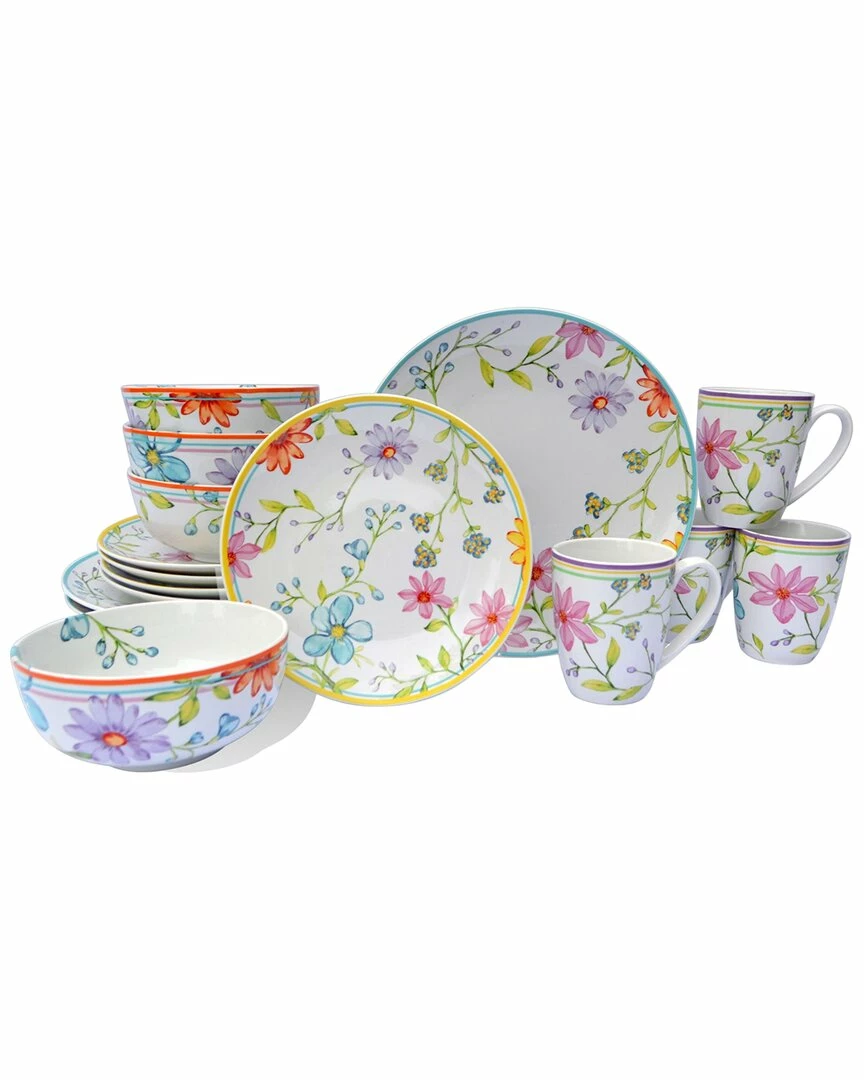 Euro Ceramica Charlotte 16Pc Dinnerware Set Home