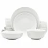 Euro Ceramica White Essential 16pc Dinnerware Set Home